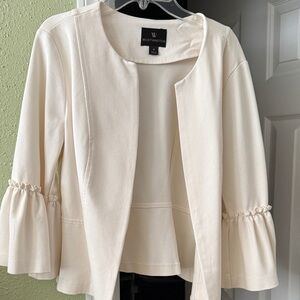 Worthington Cream Open Front Jacket